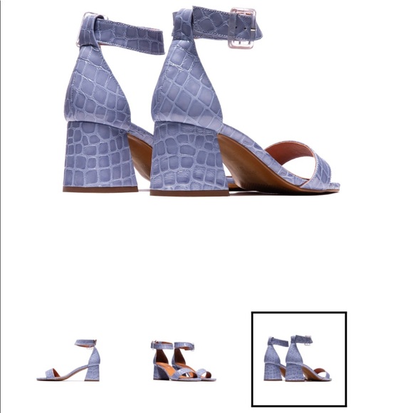 NEW never worn light blue croc skin l’Intervalle sandals made in Spain size 36 - Picture 3 of 7